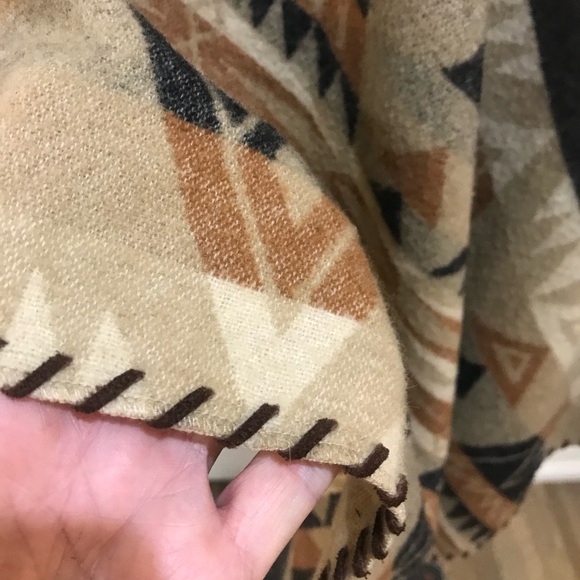 Vintage Ralph Lauren Wool Native American Tribal Poncho - Picture 9 of 16